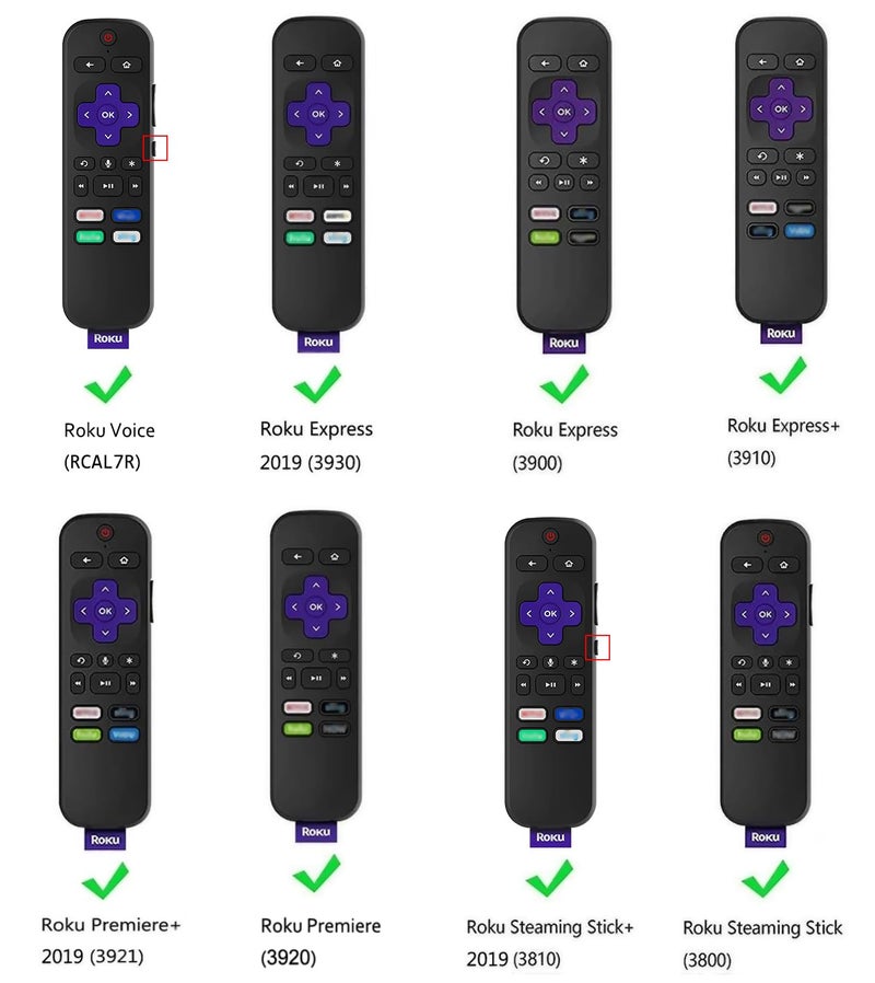 CaseBot Case for Roku Voice Remote RCA1R/RCAL7R, Express HD/4K+, Ultra LT Enhanced Voice, Express 3930, Premiere+ 3921, Streaming Stick+ Remote, Anti Slip Shockproof Silicone Cover, Purple Glow - Image 2